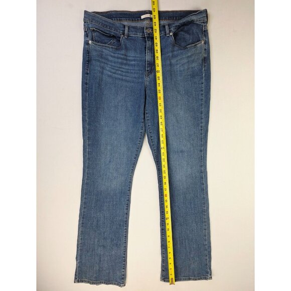 Levis 33X34 Size 16L Womens Classic Bootcut Blue Denim 5 Pocket Logo Tag Jeans - Picture 10 of 14